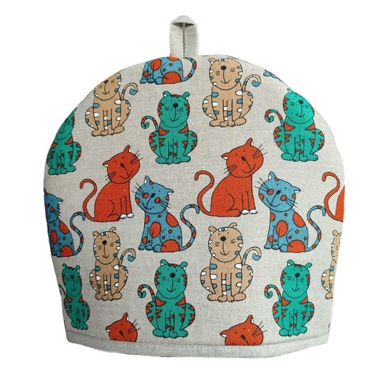 Textile heating pad for a teapot ORANGE CAT