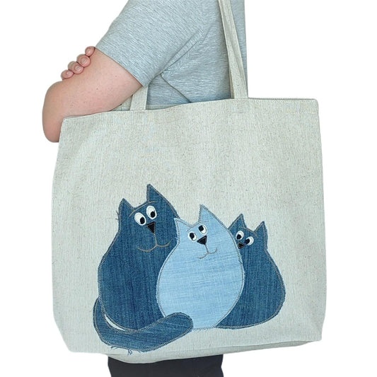 Big shopping bag THREE CATS - Linen4me
