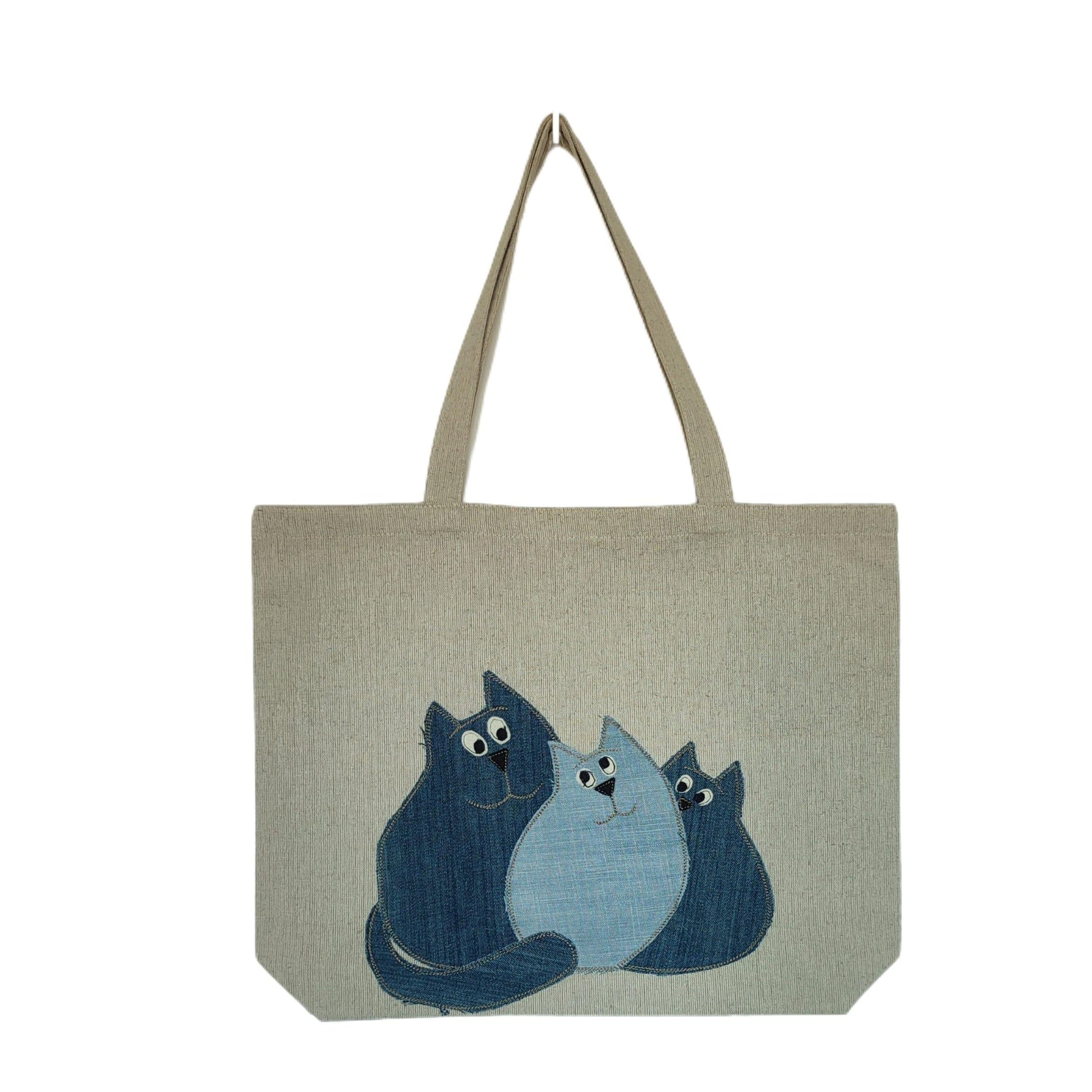 Big shopping bag THREE CATS - Linen4me