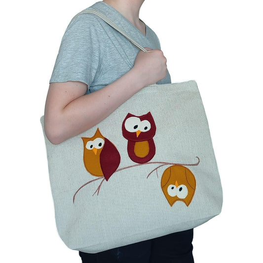 Big shopping bag OWLS - Linen4me