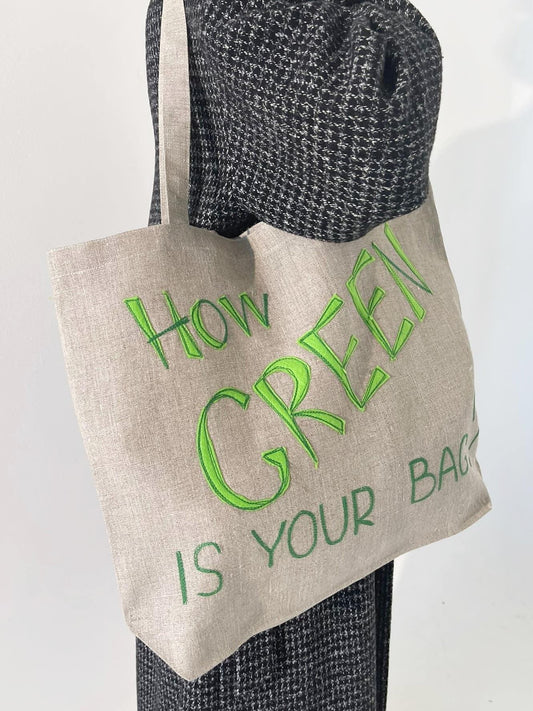 Big shopping bag GREEN - Linen4me