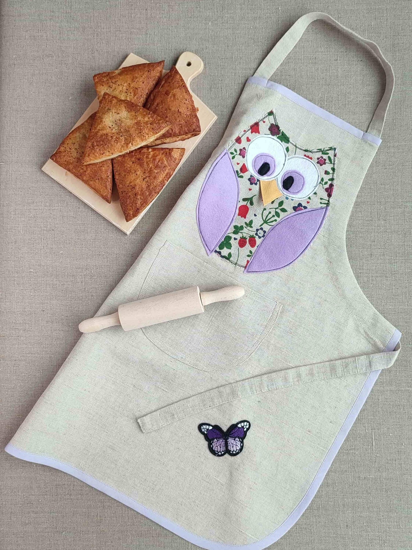 Children's apron (4-8 years old) OWL - Linen4me