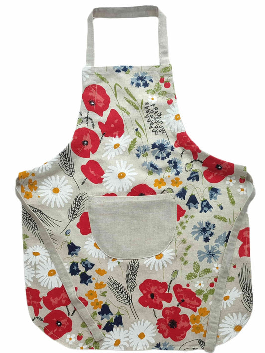 Children's apron (4-8 years old) FLOWERS