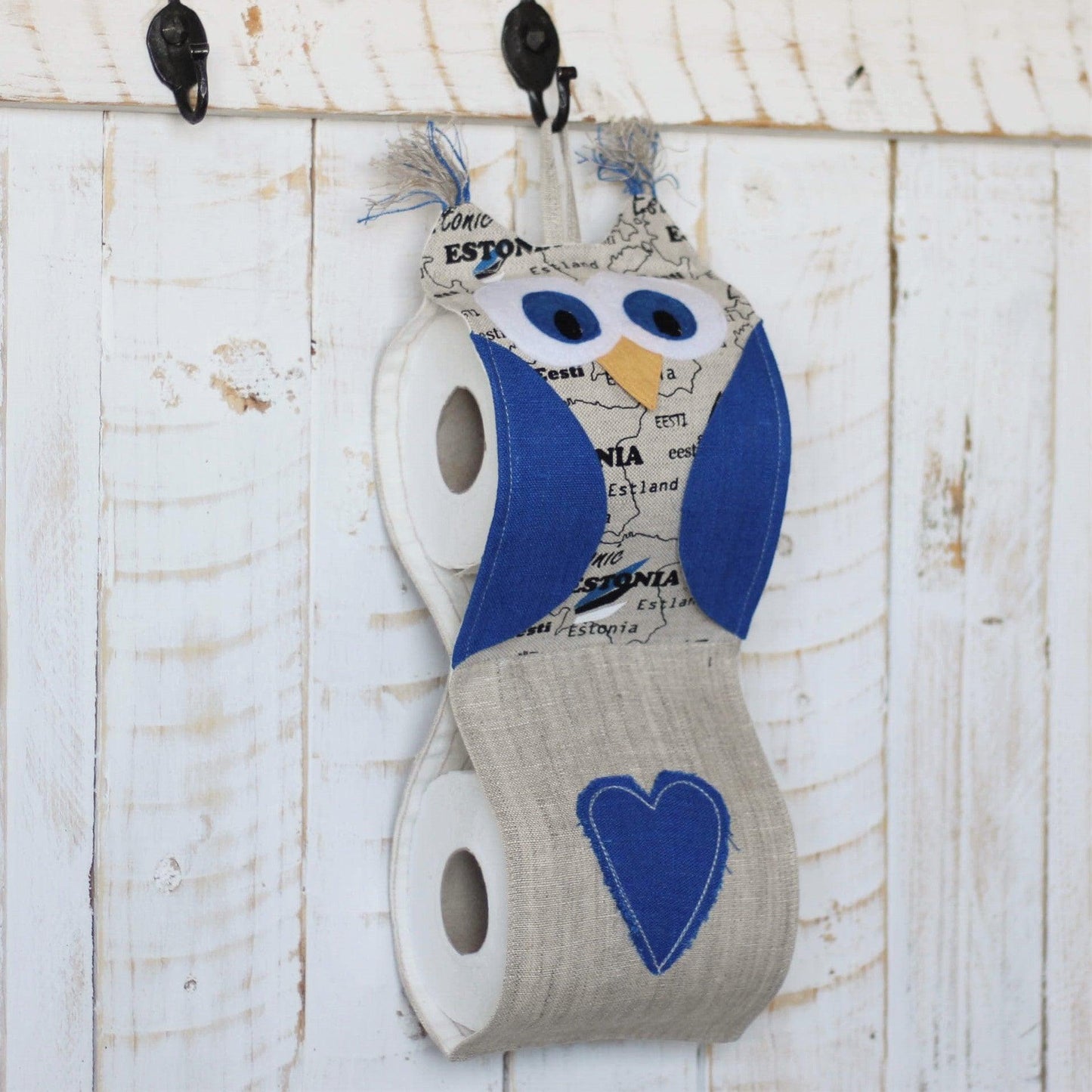 Toilet roll holder OWL - Linen4me