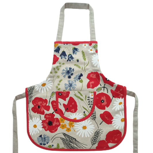 Children's apron (1-4 years old) FLOWERS