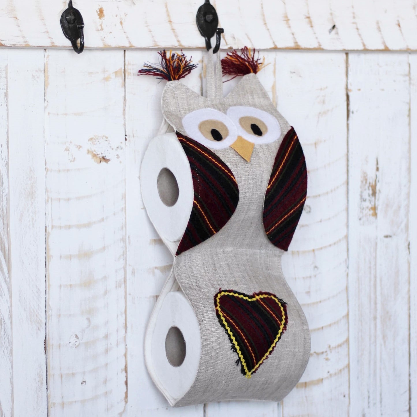 Toilet roll holder OWL - Linen4me