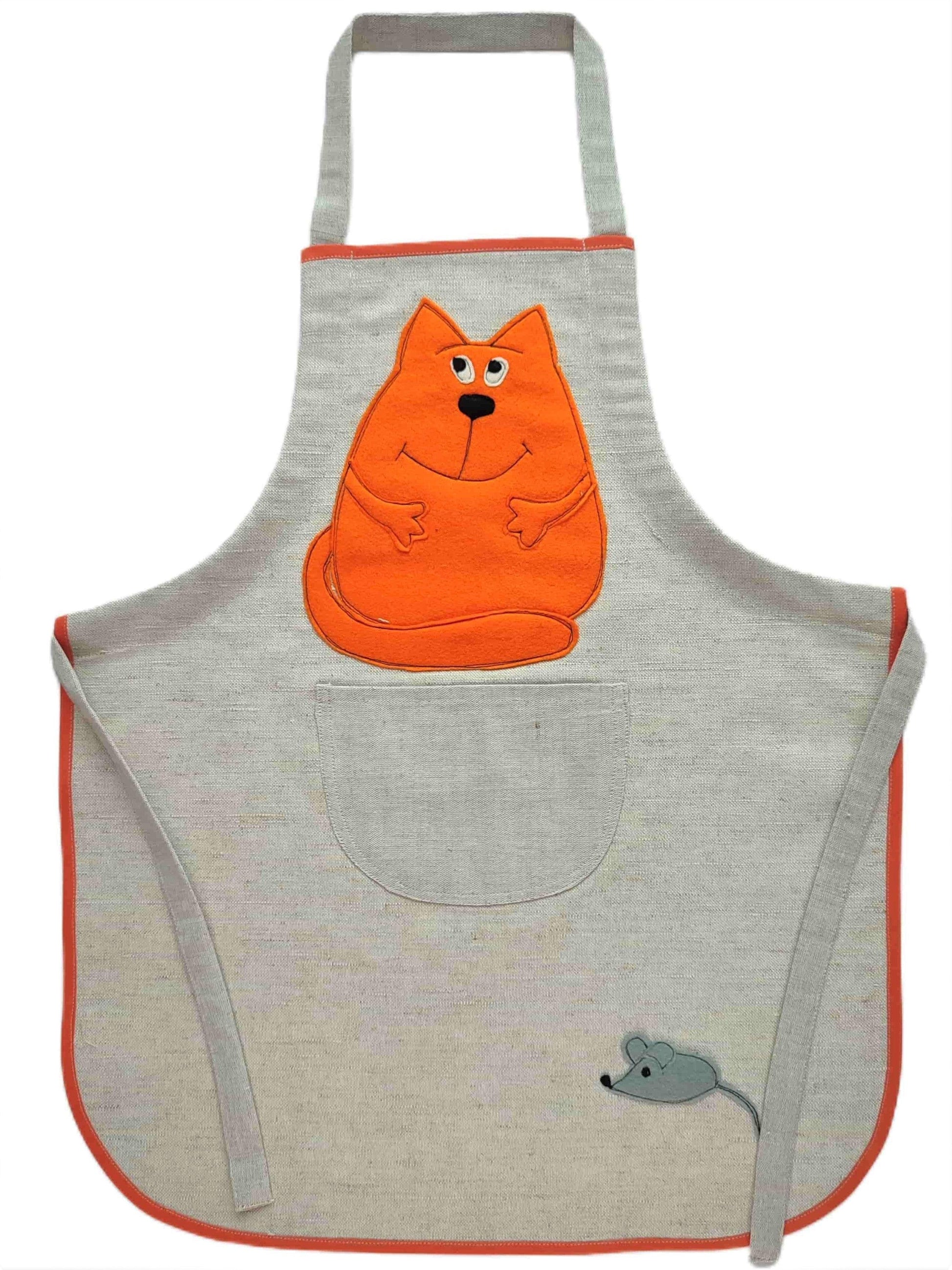 Children's apron (4-8 years old) CAT LEO - Linen4me