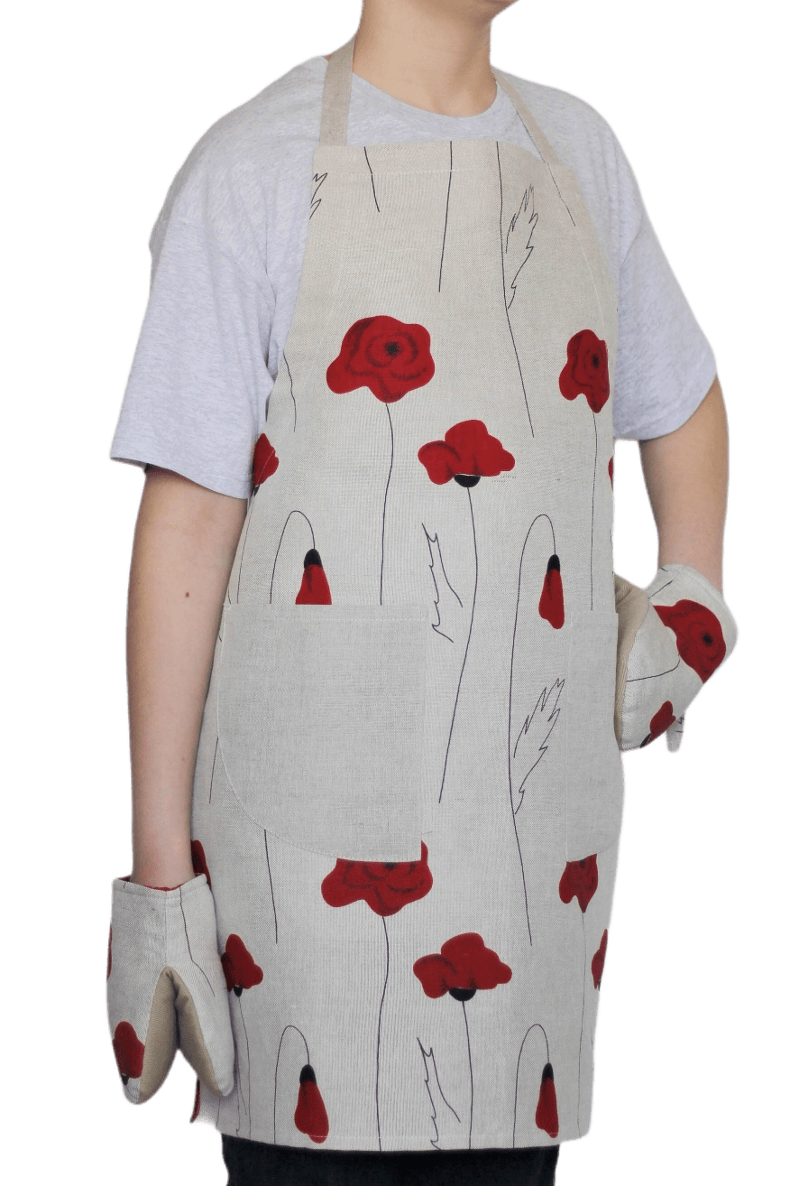 Apron POPPIES - Linen4me