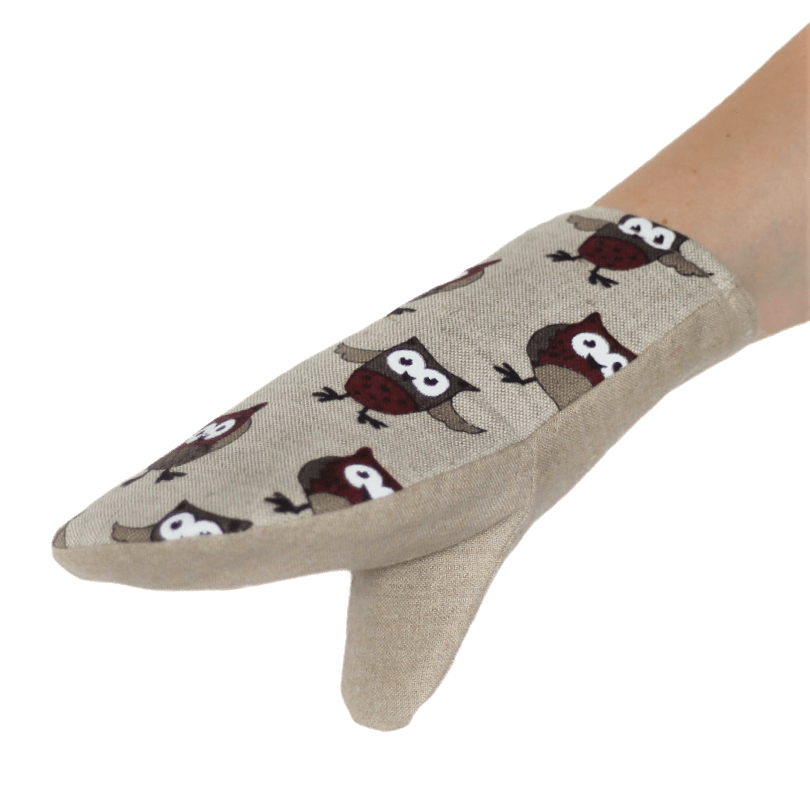 Oven mitt OWLS - Linen4me