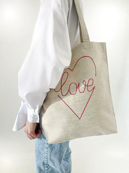 Shopping bag LOVE - Linen4me