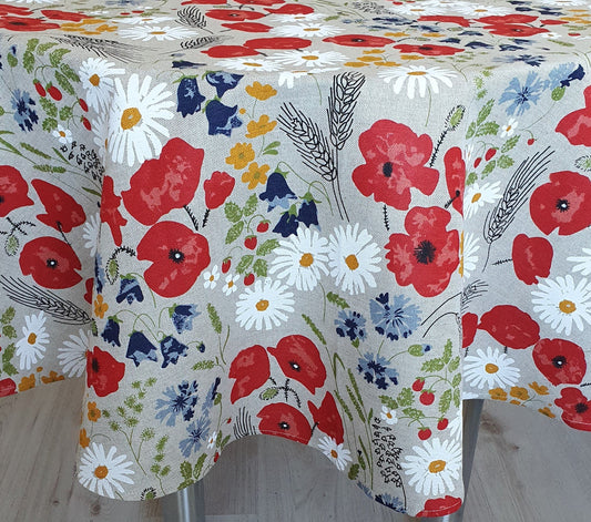 Round tablecloth FLOWERS - Linen4me