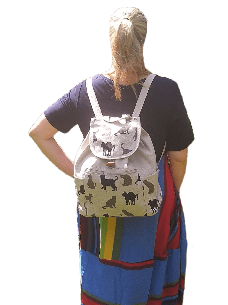 Backpack TWO CATS - Linen4me