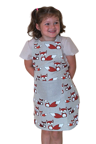 Children's apron (4-8 years old) FOX - Linen4me