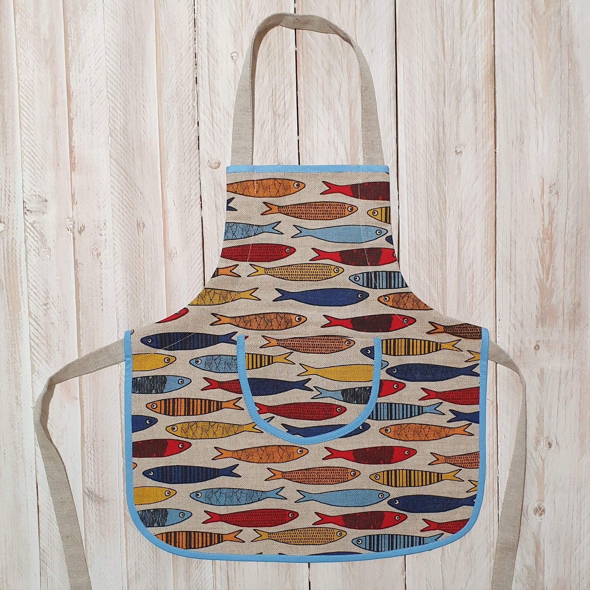 Children's apron (1-4 years old) FISH - Linen4me