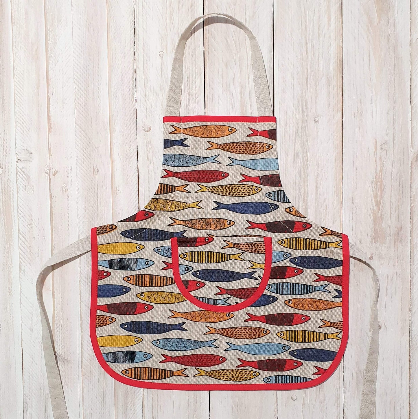 Children's apron (1-4 years old) FISH - Linen4me