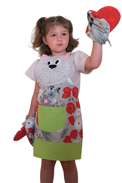 Children's apron (4-8 years old) ALICE - Linen4me
