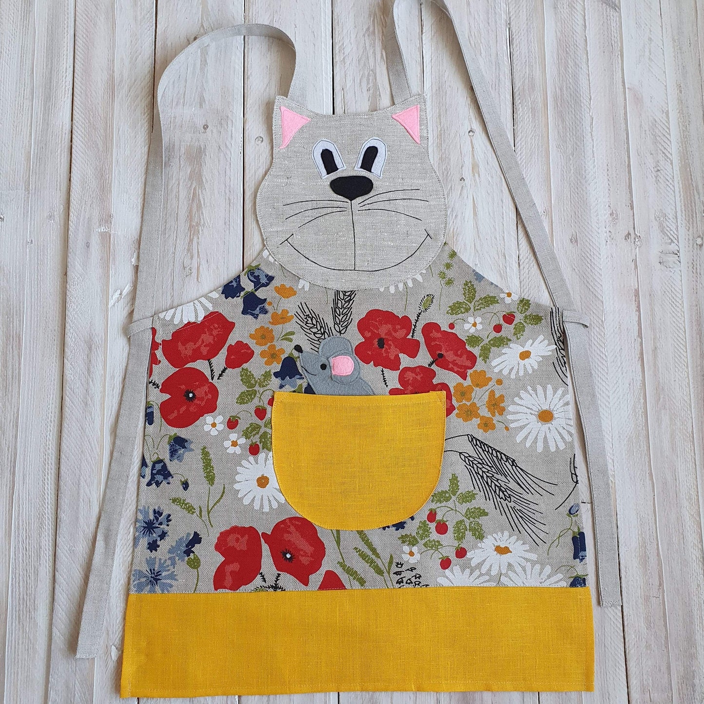 Children's apron (4-8 years old) ALICE - Linen4me