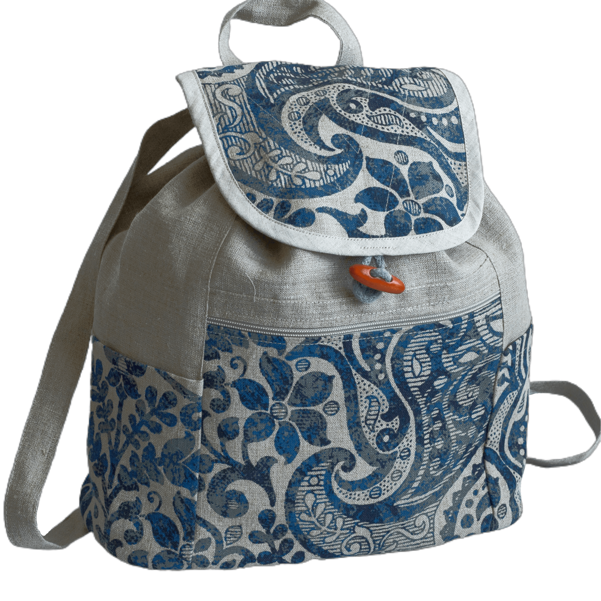 Backpack BLUE PATTERN - Linen4me