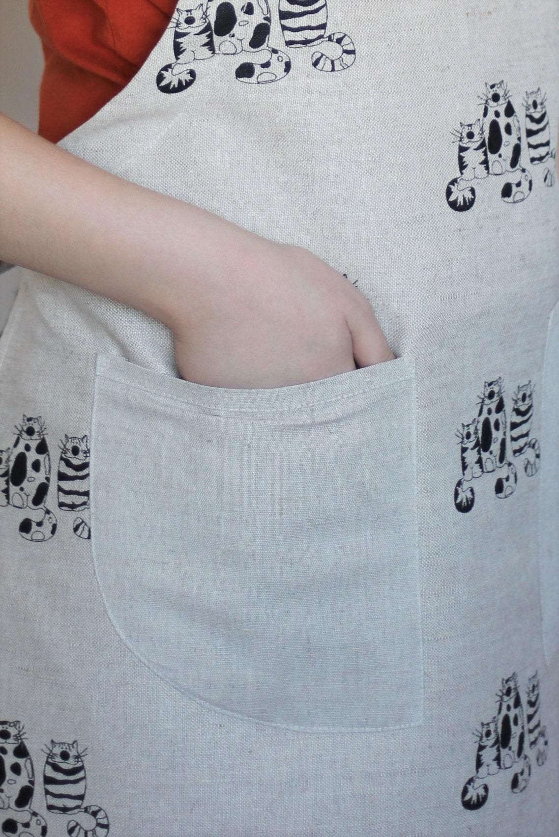 Kitchen apron THREE CATS - Linen4me