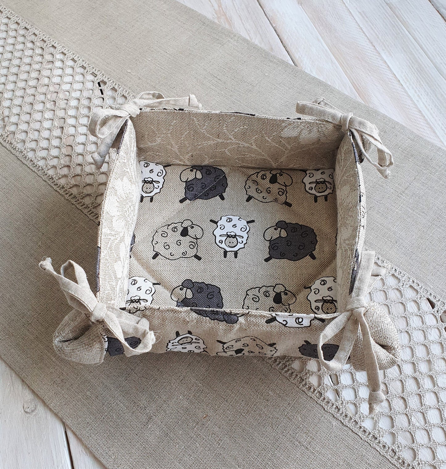 Leivakorv LITTLE SHEEP - Linen4me