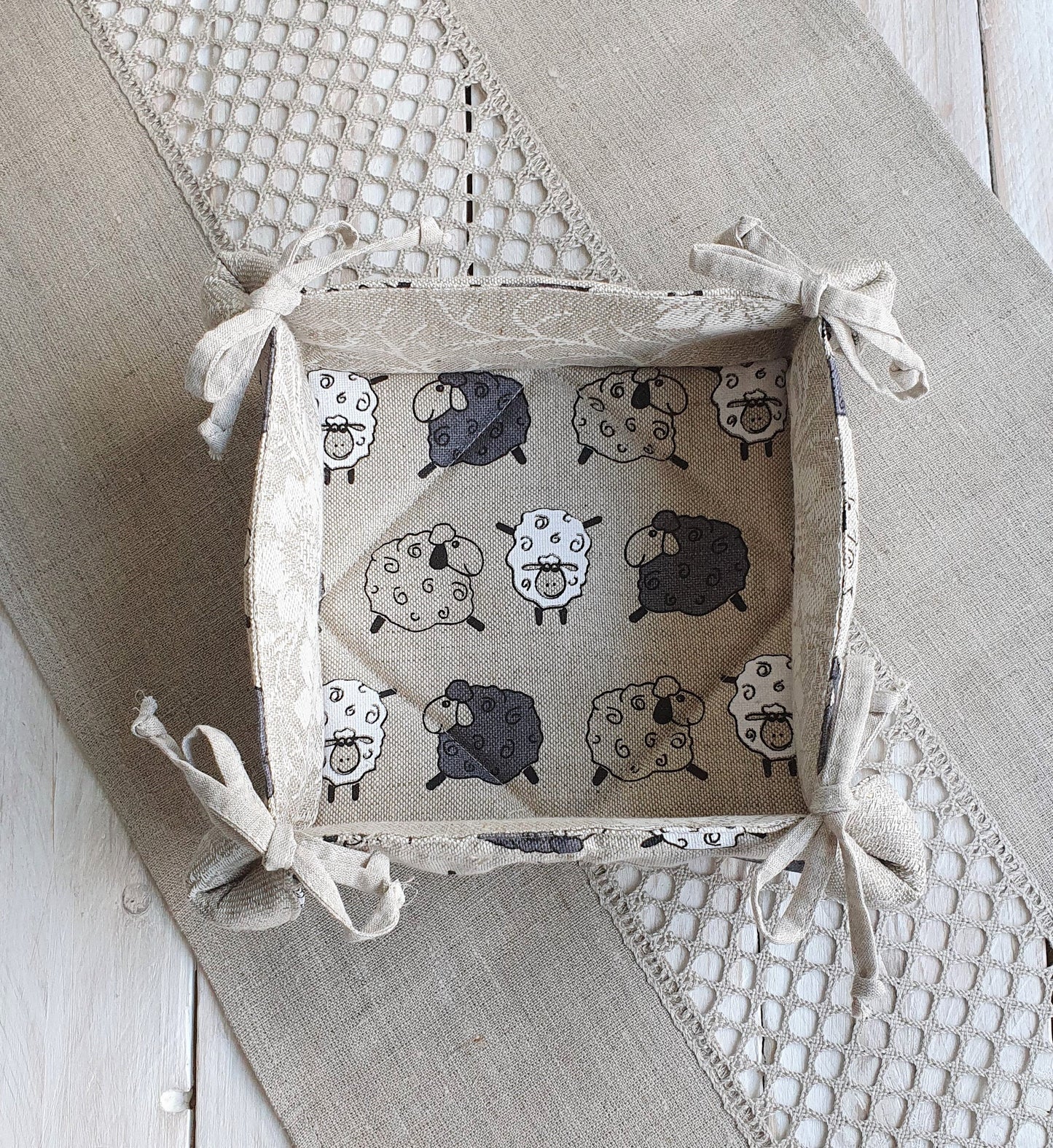 Leivakorv LITTLE SHEEP - Linen4me